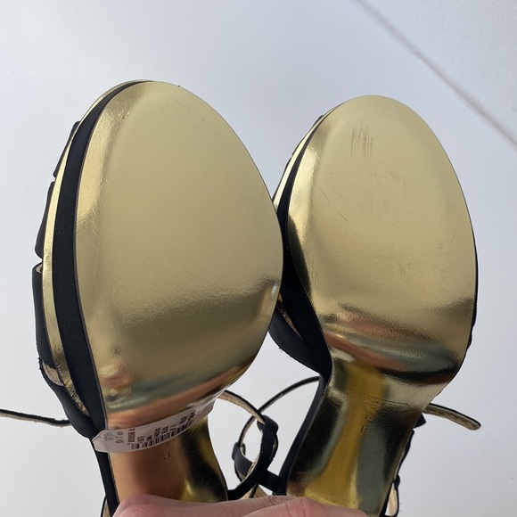 Coach Satin Bow Platform High Heel Strapy Sandals - Picture 5 of 9